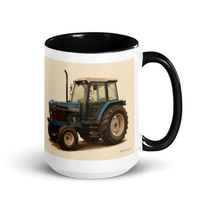 The Tractor Mugs Store Black / 15 oz Ford 6640 Oil-Painting | Mug with Color Inside Quality Farmers Merch
