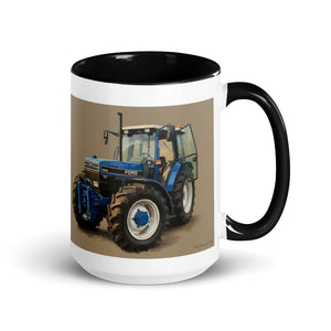 The Tractor Mugs Store Black / 15 oz Ford 7840 Oil Painting | Mug with Color Inside Quality Farmers Merch