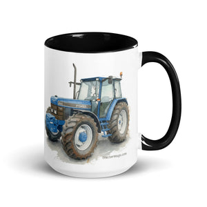 The Tractor Mugs Store Black / 15 oz Ford 8340 Watercolor | Mug with Color Inside Quality Farmers Merch