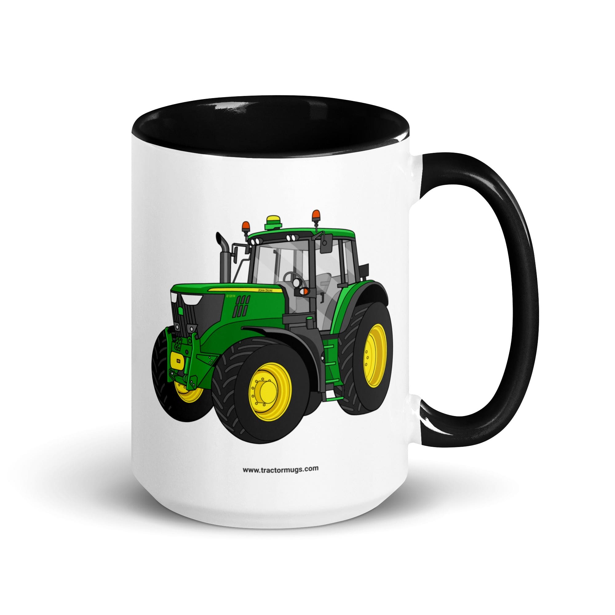 The Tractor Mugs Store Black / 15 oz John Deere 6120 M | Mug with Color Inside Quality Farmers Merch