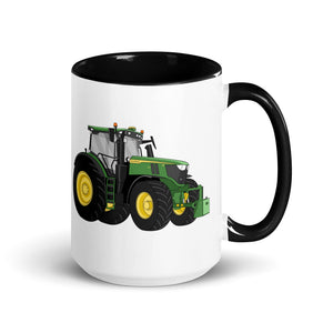 The Tractor Mugs Store Black / 15 oz John Deere 6R | Mug with Color Inside Quality Farmers Merch
