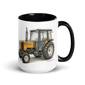 The Tractor Mugs Store Black / 15 oz Renault 65-32 MX Pencil Sketch | Mug with Color Inside Quality Farmers Merch