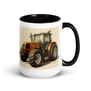 The Tractor Mugs Store Black / 15 oz Renault ares 696 rz Oil Painting | Mug with Color Inside Quality Farmers Merch