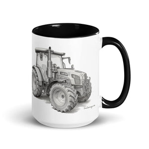 The Tractor Mugs Store Black / 15 oz SAME Explorer 105 (Stage V) Pencil Sketch | Mug with Color Inside Quality Farmers Merch
