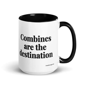 The Tractor Mugs Store Black Combines Are the Destination | 15 oz Mug with Color Inside Quality Farmers Merch