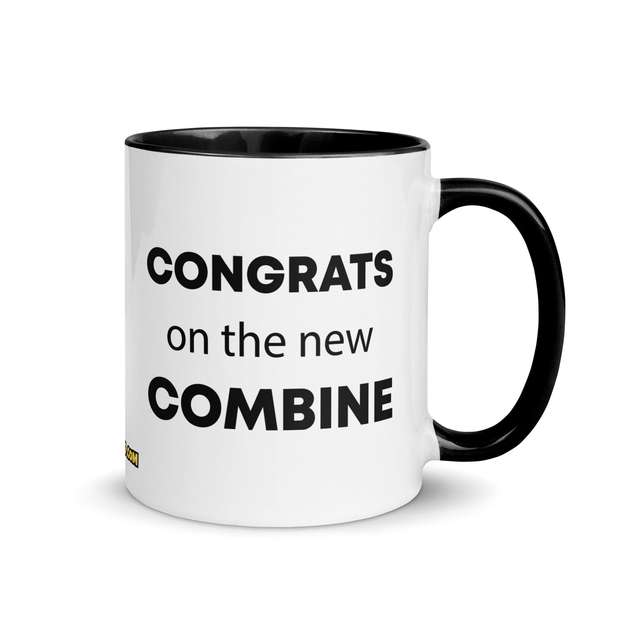 The Tractor Mugs Store Black Congrats On The New Combine | Mug with Color Inside Quality Farmers Merch