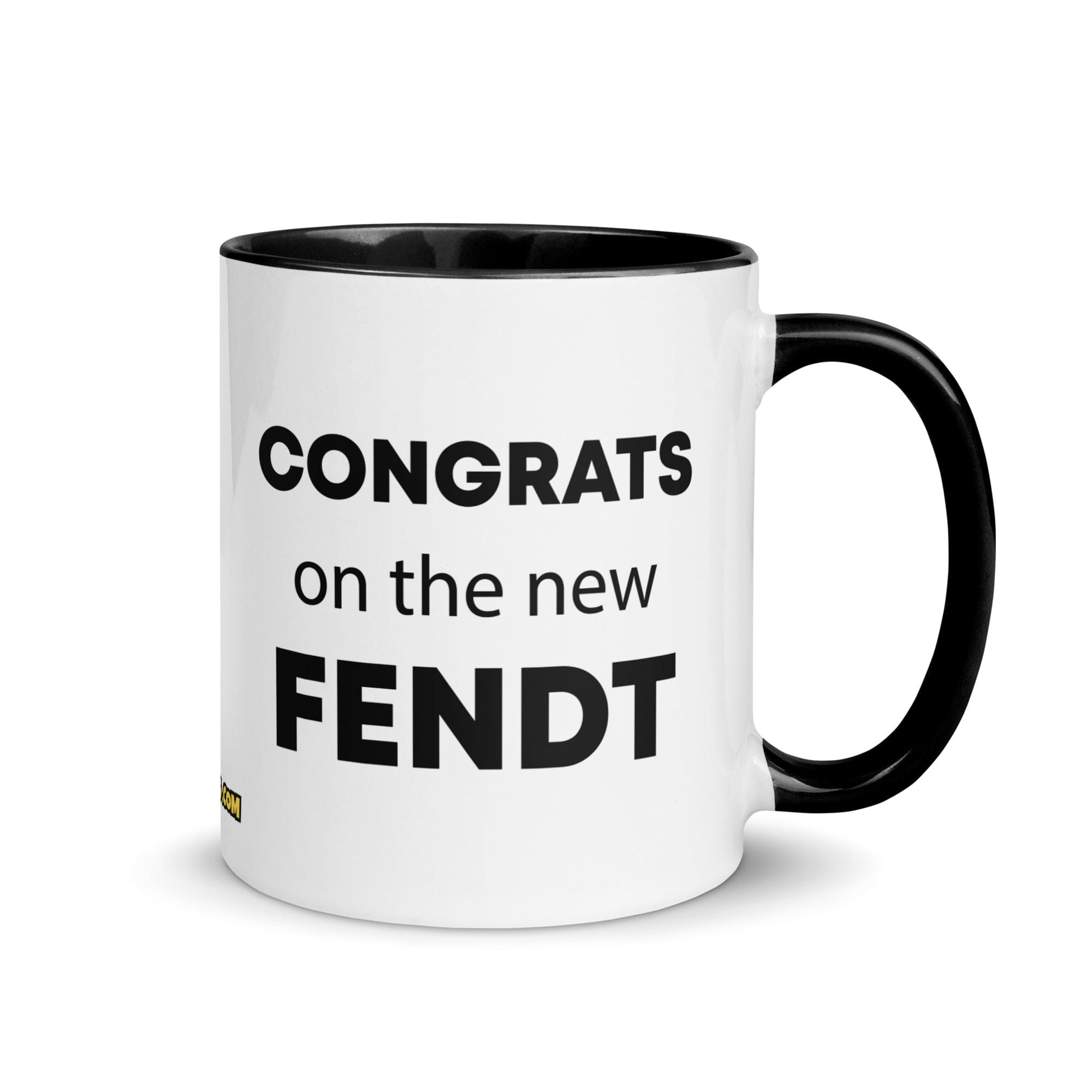 The Tractor Mugs Store Black Congrats On The New Fendt  | Mug with Color Inside Quality Farmers Merch