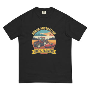 The Tractor Mugs Store Black FIATAGRI F140 PROUD AUSTRALIAN 100% FARMER Outdoor | Unisex Premium T-shirt Quality Farmers Merch