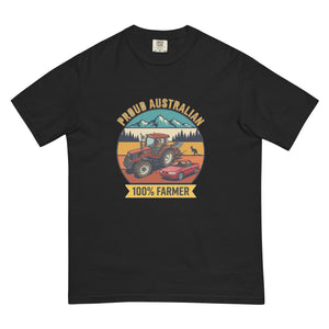 The Tractor Mugs Store Black FIATAGRI F140 PROUD AUSTRALIAN 100% FARMER Outdoor | Unisex Premium T-shirt Quality Farmers Merch