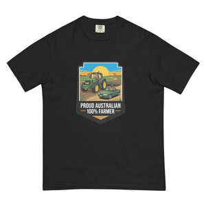 The Tractor Mugs Store Black John Deere 6930 PROUD AUSTRALIAN 100% FARMER Bright | Unisex Premium T-shirt Quality Farmers Merch