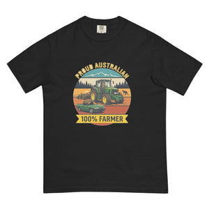 The Tractor Mugs Store Black John Deere 6930 PROUD AUSTRALIAN 100% FARMER Outdoor | Unisex Premium T-shirt Quality Farmers Merch