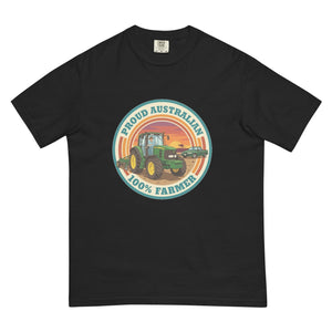 The Tractor Mugs Store Black John Deere 6930 PROUD AUSTRALIAN 100% FARMER Retro | Unisex Premium T-shirt Quality Farmers Merch