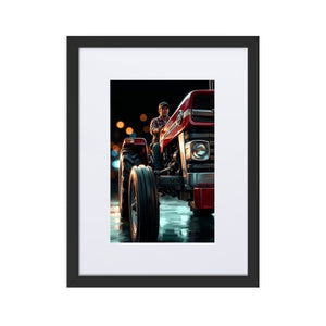 The Tractor Mugs Store Black Massey Ferguson 135 | Framed Poster Quality Farmers Merch