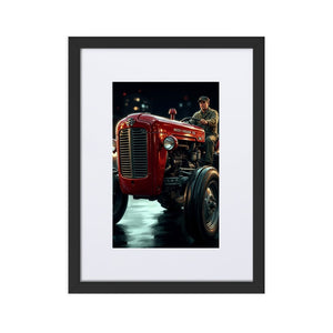 The Tractor Mugs Store Black Massey Ferguson 35X | Framed Poster Quality Farmers Merch