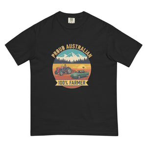 The Tractor Mugs Store Black Massey Ferguson 35X PROUD AUSTRALIAN 100% FARMER Outdoor | Unisex Premium T-shirt Quality Farmers Merch