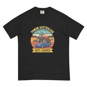 The Tractor Mugs Store Black Massey Ferguson 6480 PROUD AUSTRALIAN 100% FARMER Outdoor | Unisex Premium T-shirt Quality Farmers Merch