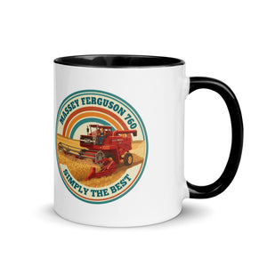 The Tractor Mugs Store Black Massey Ferguson 760 Massey Ferguson 760 SIMPLY THE BEST | Mug with Colour Inside Quality Farmers Merch