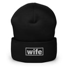 The Tractor Mugs Store Black OASIS Style 'Wife' | Cuffed Beanie Quality Farmers Merch