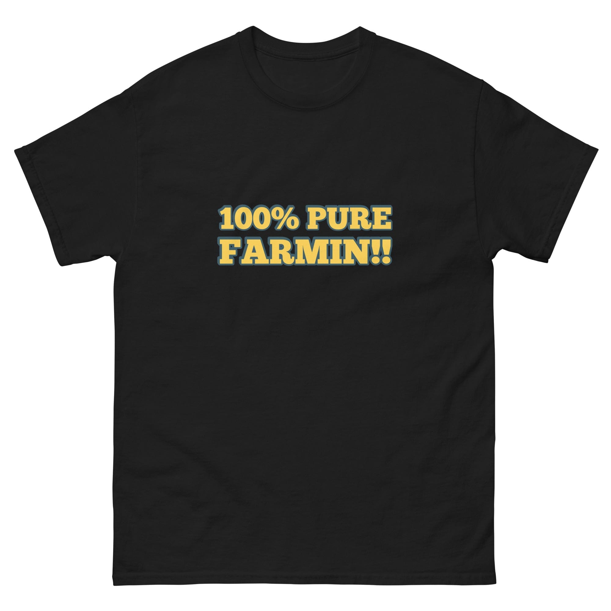 The Tractor Mugs Store Black / S 100% PURE FARMIN!! | Unisex classic tee Quality Farmers Merch