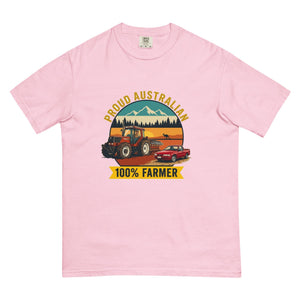 The Tractor Mugs Store Blossom FIATAGRI F130 PROUD AUSTRALIAN 100% FARMER Outdoor | Unisex Premium T-shirt Quality Farmers Merch