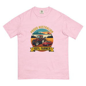 The Tractor Mugs Store Blossom FIATAGRI F140 PROUD AUSTRALIAN 100% FARMER Outdoor | Unisex Premium T-shirt Quality Farmers Merch