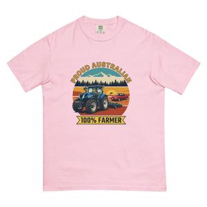 The Tractor Mugs Store Blossom New Holland T7.225 PROUD AUSTRALIAN 100% FARMER Outdoor | Unisex Premium T-shirt Quality Farmers Merch