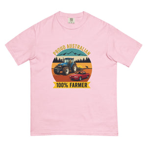 The Tractor Mugs Store Blossom New Holland TM 155 PROUD AUSTRALIAN 100% FARMER Outdoor | Unisex Premium T-shirt Quality Farmers Merch