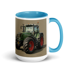 The Tractor Mugs Store Blue / 15 oz Fendt Favorit 818 Oil Painting | Mug with Color Inside Quality Farmers Merch