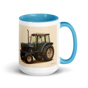 The Tractor Mugs Store Blue / 15 oz Ford 6640 Oil-Painting | Mug with Color Inside Quality Farmers Merch