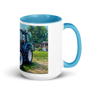 The Tractor Mugs Store Blue / 15 oz Ford 7840 Splash Art | Mug with Color Inside Quality Farmers Merch