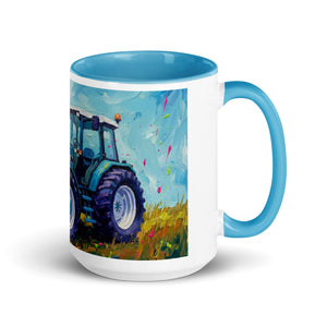 The Tractor Mugs Store Blue / 15 oz Ford 8340 Splash Art | Mug with Color Inside Quality Farmers Merch