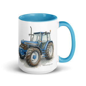 The Tractor Mugs Store Blue / 15 oz Ford 8340 Watercolor | Mug with Color Inside Quality Farmers Merch