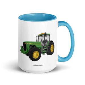 The Tractor Mugs Store Blue / 15 oz John Deere 8200 | Mug with Color Inside Quality Farmers Merch