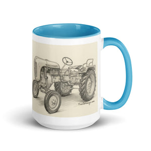 The Tractor Mugs Store Blue / 15 oz Porsche Diesel A111 Pencil Sketch | Mug with Color Inside Quality Farmers Merch