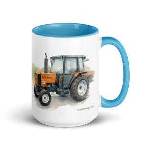 The Tractor Mugs Store Blue / 15 oz Renault 65-32 MX Watercolor | Mug with Color Inside Quality Farmers Merch