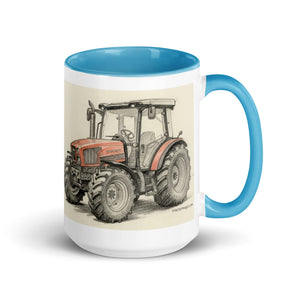 The Tractor Mugs Store Blue / 15 oz SAME Dorado Natural 70 (Stage V) Pencil Sketch | Mug with Color Inside Quality Farmers Merch