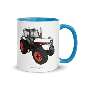 The Tractor Mugs Store Blue 1985 Case 1594 Hydra-Shift | Mug with Color Inside Quality Farmers Merch