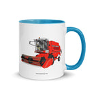 The Tractor Mugs Store Blue 1994 Massey Ferguson 32 Combine Harvester | Mug with Color Inside Quality Farmers Merch