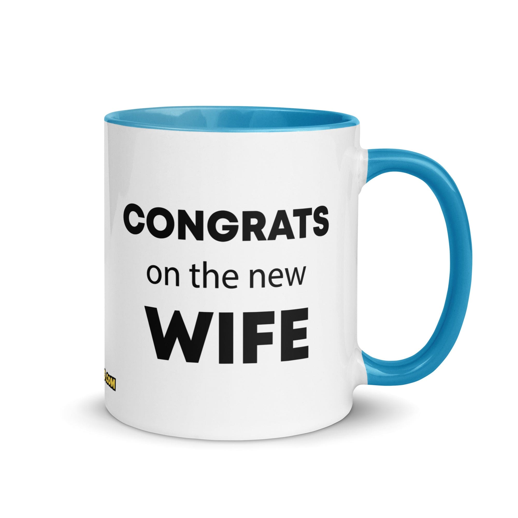 The Tractor Mugs Store Blue Congrats On the New Wife  | Mug with Color Inside Quality Farmers Merch