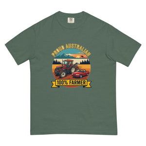The Tractor Mugs Store Blue Spruce FIATAGRI F140 PROUD AUSTRALIAN 100% FARMER Outdoor | Unisex Premium T-shirt Quality Farmers Merch