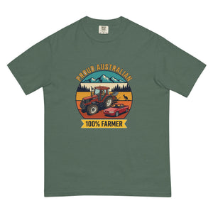 The Tractor Mugs Store Blue Spruce FIATAGRI F140 PROUD AUSTRALIAN 100% FARMER Outdoor | Unisex Premium T-shirt Quality Farmers Merch