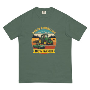 The Tractor Mugs Store Blue Spruce John Deere 6930 PROUD AUSTRALIAN 100% FARMER Outdoor | Unisex Premium T-shirt Quality Farmers Merch