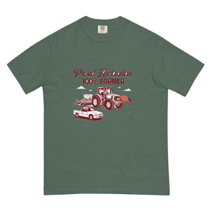 The Tractor Mugs Store Blue Spruce John Deere 6930 PROUD AUSTRALIAN 100% FARMER Two Tone | Unisex Premium T-shirt Quality Farmers Merch