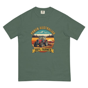 The Tractor Mugs Store Blue Spruce Massey Ferguson 3075 PROUD AUSTRALIAN 100% FARMER Outdoor | Unisex Premium T-shirt Quality Farmers Merch