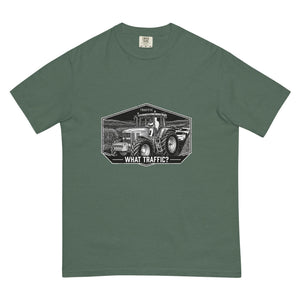 The Tractor Mugs Store Blue Spruce / S John Deere 7810 TRAFFIC WHAT TRAFFIC? Moose | Unisex Premium T-shirt Quality Farmers Merch