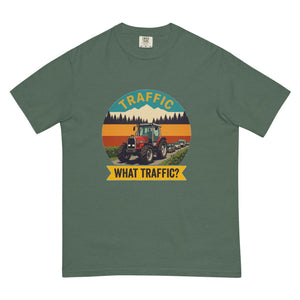 The Tractor Mugs Store Blue Spruce / S Massey Ferguson 3075 TRAFFIC WHAT TRAFFIC? Outdoor | Unisex Premium T-shirt Quality Farmers Merch