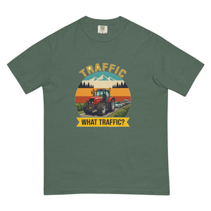 The Tractor Mugs Store Blue Spruce / S Massey Ferguson 6480 TRAFFIC WHAT TRAFFIC? Outdoor | Unisex Premium T-shirt Quality Farmers Merch