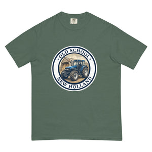 The Tractor Mugs Store Blue Spruce / S New Holland TM 135 OLD SCHOOL NEW HOLLAND Engraving | Unisex Premium T-shirt Quality Farmers Merch