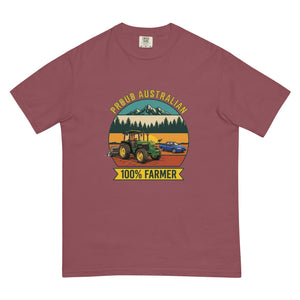 The Tractor Mugs Store Brick John Deere 3350 PROUD AUSTRALIAN 100% FARMER Outdoor | Unisex Premium T-shirt Quality Farmers Merch