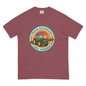The Tractor Mugs Store Brick John Deere 6930 PROUD AUSTRALIAN 100% FARMER Retro | Unisex Premium T-shirt Quality Farmers Merch